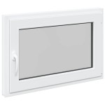 vidaXL Fereastră de subsol „RISOR” 90x50 cm oscilo-batantă DIN dreapta, albă vidaXL Fereastră de subsol „RISOR” 90x50 cm oscilo-batantă DIN dreapta, albă