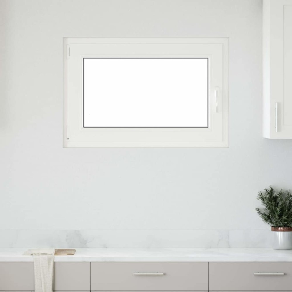 vidaXL Fereastră de subsol „RISOR” 90x50 cm oscilo-batantă DIN stânga, albă