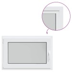 vidaXL Fereastra de subsol „RISOR” 90x60 cm Rabatabil DIN Stânga Alb