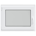 vidaXL Fereastra de subsol „RISOR” 90x60 cm Rabatabil DIN Stânga Alb