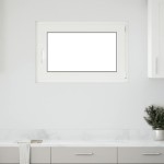 vidaXL Fereastră de subsol „RISOR” 90x70 cm oscilo-batantă DIN dreapta, albă