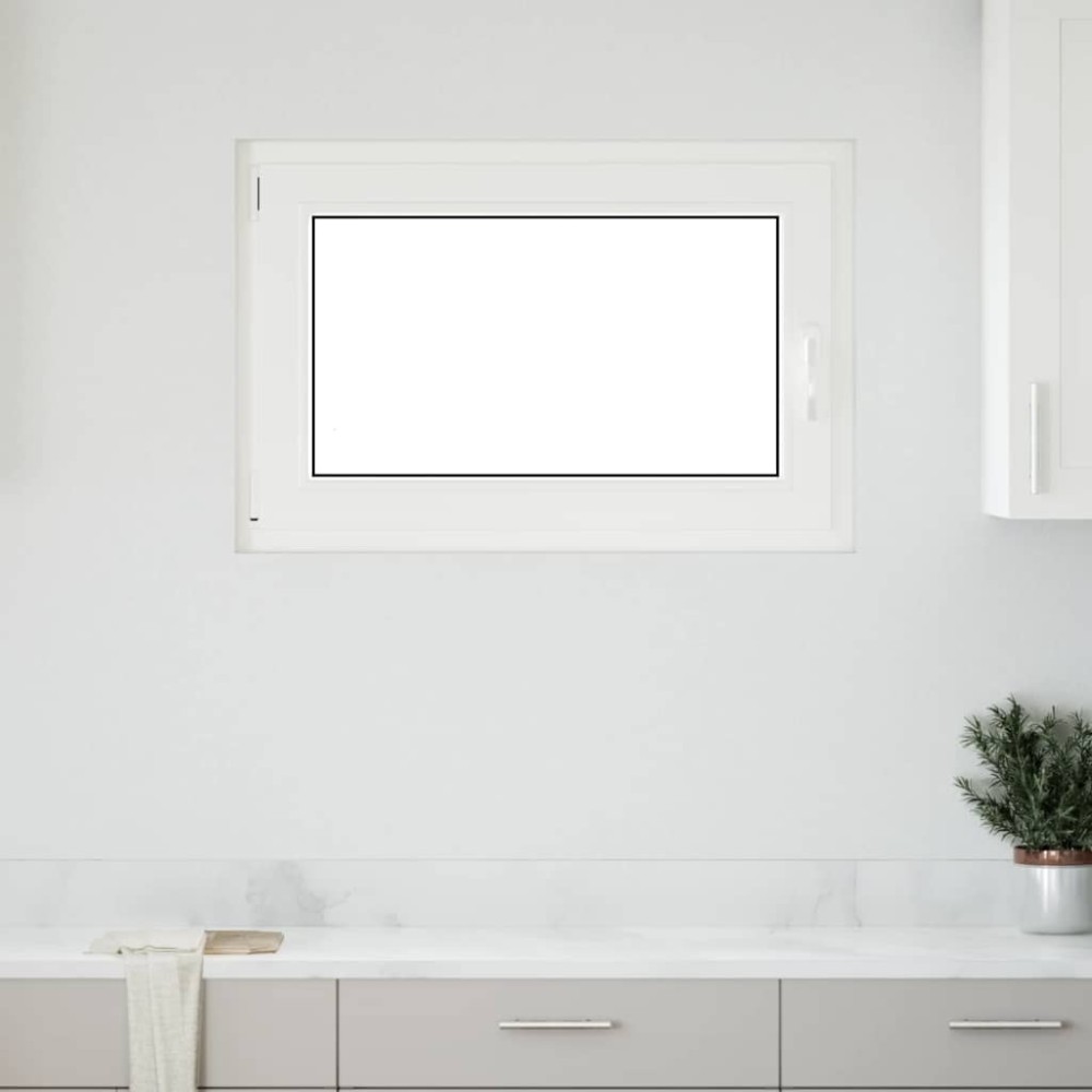 vidaXL Fereastră de subsol „RISOR” 90x70 cm oscilo-batantă DIN stânga, albă