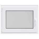 vidaXL Fereastră de subsol „RISOR” 90x70 cm oscilo-batantă DIN stânga, albă vidaXL Fereastră de subsol „RISOR” 90x70 cm oscilo-batantă DIN stânga, albă