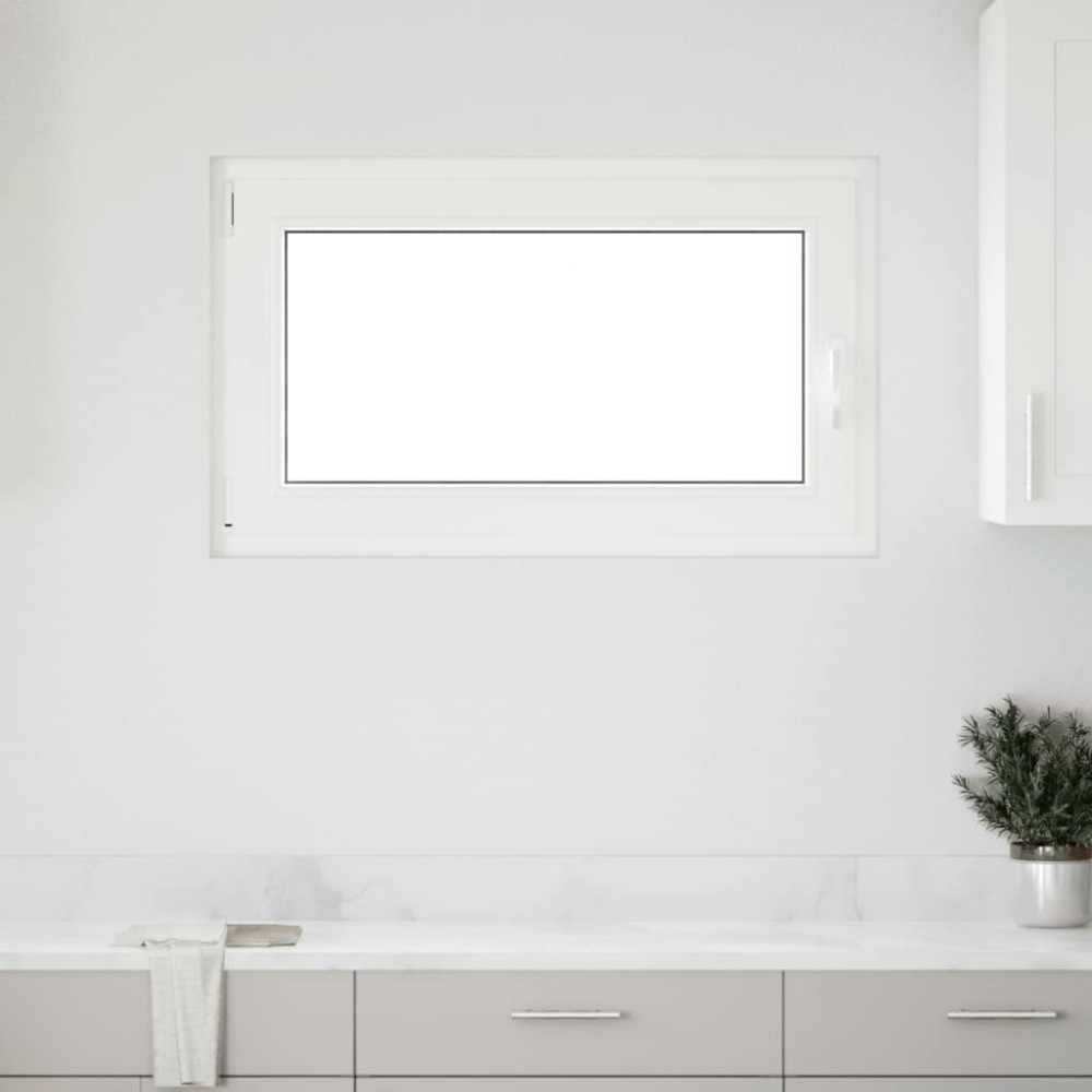 vidaXL Fereastră de subsol „RISOR” 100x50 cm oscilo-batantă DIN stânga, albă