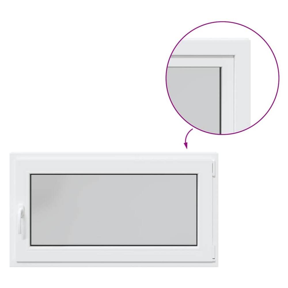 vidaXL Fereastră de subsol RISOR 110x60 cm Pt&Turn DIN dreapta alb
