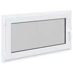 vidaXL Fereastra de subsol RISOR 110x60 cm Pt&Turn DIN stânga alb