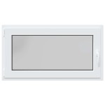 vidaXL Fereastra de subsol RISOR 110x60 cm Pt&Turn DIN stânga alb