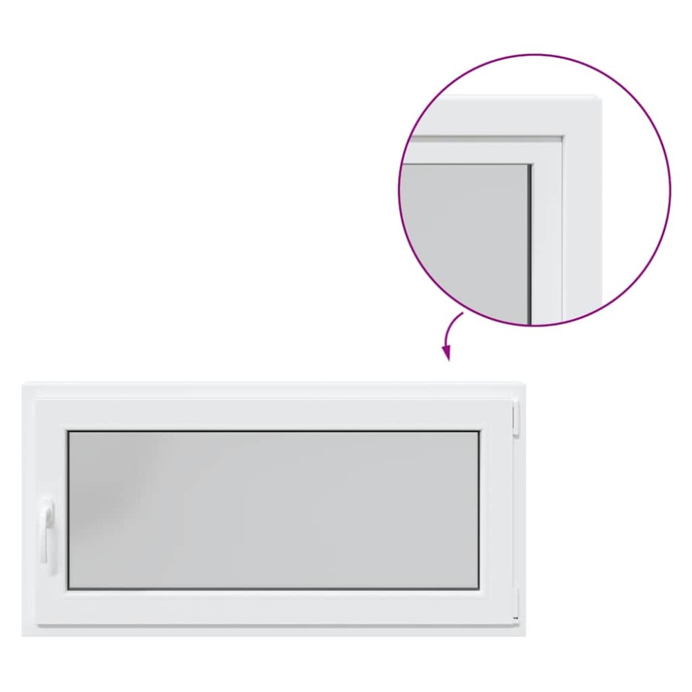 vidaXL Fereastră de subsol RISOR 120x60 cm Pt&Turn DIN dreapta alb