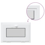 vidaXL Fereastră de subsol „RISOR” 60x40 cm înclinat 3 geam alb