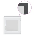 vidaXL Fereastră de subsol „RISOR” 50x50 cm oscilo-batantă DIN dreapta antracit