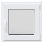 vidaXL Fereastră de subsol „RISOR” 50x50 cm oscilo-batantă DIN dreapta antracit