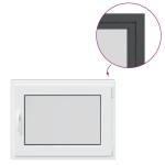 vidaXL Fereastră de subsol „RISOR” 80x50 cm oscilo-batantă DIN dreapta antracit vidaXL Fereastră de subsol „RISOR” 80x50 cm oscilo-batantă DIN dreapta antracit