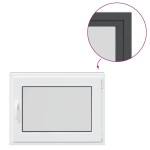 vidaXL Fereastră de subsol „RISOR” 80x60 cm oscilo-batantă DIN dreapta antracit vidaXL Fereastră de subsol „RISOR” 80x60 cm oscilo-batantă DIN dreapta antracit