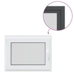 vidaXL Fereastră de subsol „RISOR” 80x60 cm oscilo-batantă DIN stânga antracit vidaXL Fereastră de subsol „RISOR” 80x60 cm oscilo-batantă DIN stânga antracit