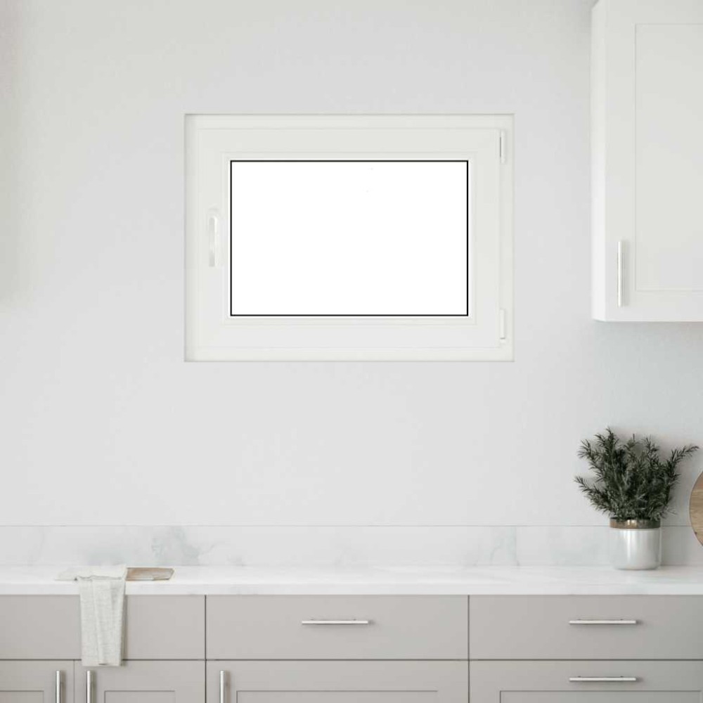 vidaXL Fereastră de subsol „RISOR” 80x70 cm oscilo-batantă DIN dreapta antracit