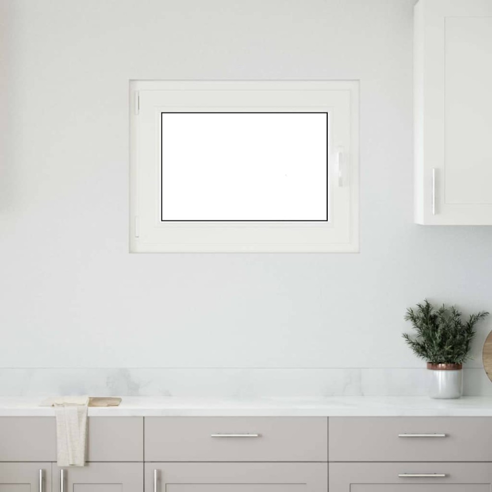 vidaXL Fereastră de subsol „RISOR” 80x70 cm oscilo-batantă DIN stânga antracit
