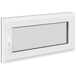 vidaXL Fereastră de subsol „RISOR” 100x50 cm oscilo-batantă DIN dreapta antracit
