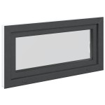 vidaXL Fereastră de subsol „RISOR” 100x50 cm oscilo-batantă DIN dreapta antracit