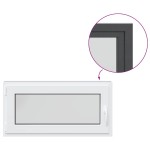 vidaXL Fereastră de subsol „RISOR” 100x50 cm oscilo-batantă DIN stânga antracit