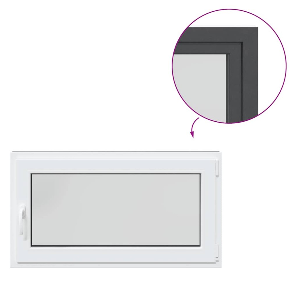 vidaXL Fereastră de subsol RISOR 110x50cm Pt&Turn DIN dreapta antracit