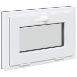 vidaXL Fereastră de subsol RISOR 60x40 cm înclinat 2 geamuri Antracit vidaXL Fereastră de subsol RISOR 60x40 cm înclinat 2 geamuri Antracit