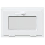 vidaXL Fereastră de subsol RISOR 60x40 cm înclinat 2 geamuri Antracit vidaXL Fereastră de subsol RISOR 60x40 cm înclinat 2 geamuri Antracit