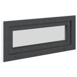 vidaXL Fereastră de subsol RISOR 90x40 cm înclinat 2 geamuri Antracit vidaXL Fereastră de subsol RISOR 90x40 cm înclinat 2 geamuri Antracit