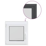 vidaXL Fereastră de subsol „RISOR” 50x50 cm oscilo-batantă DIN stânga antracit vidaXL Fereastră de subsol „RISOR” 50x50 cm oscilo-batantă DIN stânga antracit
