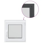 vidaXL Fereastra de subsol 60x60 cm Rabatabil DIN dreapta Antracit