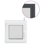 vidaXL Fereastra de subsol 60x60 cm Rabatabil DIN Stânga Antracit vidaXL Fereastra de subsol 60x60 cm Rabatabil DIN Stânga Antracit