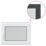 vidaXL Fereastră de subsol „RISOR” 80x50 cm oscilo-batantă DIN dreapta antracit