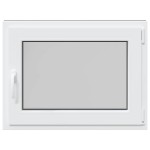 vidaXL Fereastră de subsol „RISOR” 80x50 cm oscilo-batantă DIN dreapta antracit