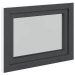 vidaXL Fereastră de subsol „RISOR” 80x60 cm oscilo-batantă DIN dreapta antracit vidaXL Fereastră de subsol „RISOR” 80x60 cm oscilo-batantă DIN dreapta antracit