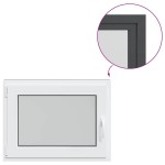 vidaXL Fereastră de subsol „RISOR” 80x60 cm oscilo-batantă DIN stânga antracit
