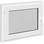 vidaXL Fereastră de subsol „RISOR” 80x60 cm oscilo-batantă DIN stânga antracit