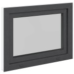 vidaXL Fereastră de subsol „RISOR” 80x60 cm oscilo-batantă DIN stânga antracit