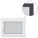 vidaXL Fereastră de subsol „RISOR” 80x70 cm oscilo-batantă DIN dreapta antracit