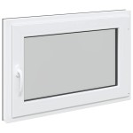 vidaXL Fereastră de subsol „RISOR” 90x60 cm oscilo-batantă DIN dreapta antracit vidaXL Fereastră de subsol „RISOR” 90x60 cm oscilo-batantă DIN dreapta antracit
