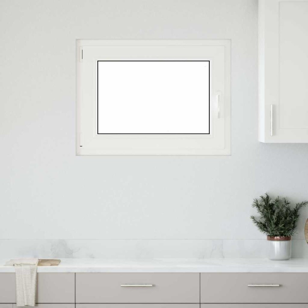 vidaXL Fereastră de subsol „RISOR” 90x70 cm oscilo-batantă DIN stânga antracit