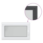vidaXL Fereastră de subsol „RISOR” 100x60 cm oscilo-batantă DIN stânga antracit