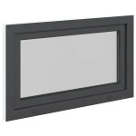 vidaXL Fereastră de subsol „RISOR” 100x60 cm oscilo-batantă DIN stânga antracit