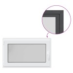 vidaXL Fereastră de subsol „RISOR” 100x70 cm oscilo-batantă DIN stânga antracit