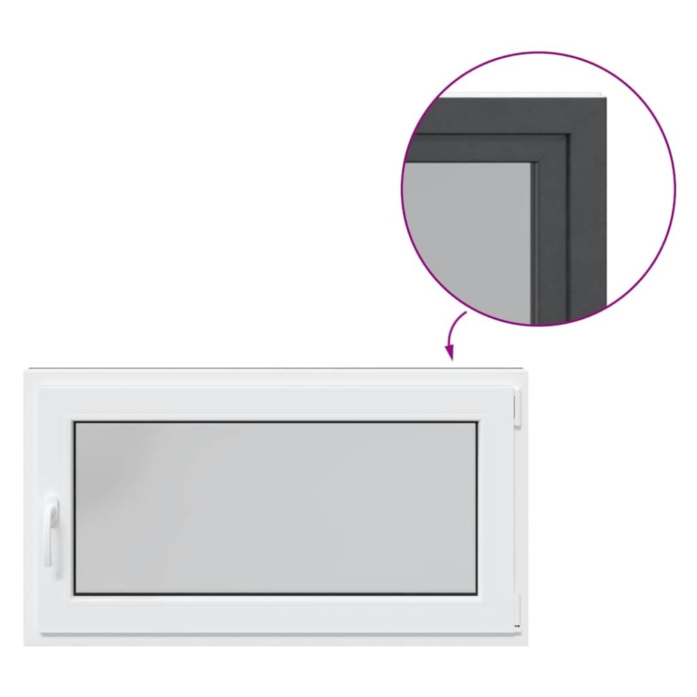 vidaXL Fereastră de subsol RISOR 110x60cm Pt&Turn DIN dreapta antracit