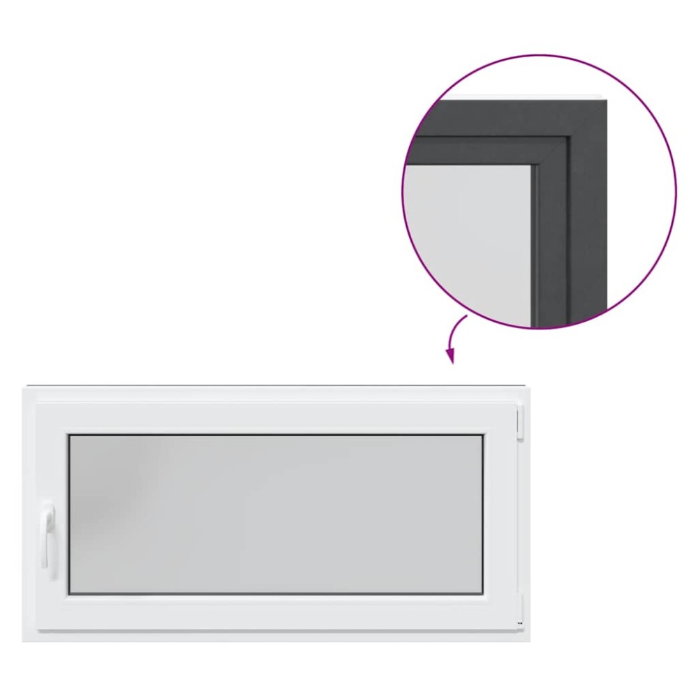 vidaXL Fereastră de subsol RISOR 120x60cm Pt&Turn DIN dreapta antracit