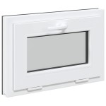 vidaXL Fereastră de subsol RISOR 60x40 cm înclinat 3 geamuri Antracit vidaXL Fereastră de subsol RISOR 60x40 cm înclinat 3 geamuri Antracit