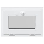 vidaXL Fereastră de subsol RISOR 60x40 cm înclinat 3 geamuri Antracit vidaXL Fereastră de subsol RISOR 60x40 cm înclinat 3 geamuri Antracit