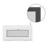 vidaXL Fereastră de subsol RISOR 80x40 cm înclinat 3 geamuri Antracit vidaXL Fereastră de subsol RISOR 80x40 cm înclinat 3 geamuri Antracit