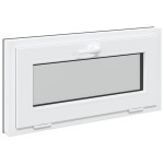vidaXL Fereastră de subsol RISOR 80x40 cm înclinat 3 geamuri Antracit vidaXL Fereastră de subsol RISOR 80x40 cm înclinat 3 geamuri Antracit