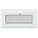 vidaXL Fereastră de subsol RISOR 80x40 cm înclinat 3 geamuri Antracit vidaXL Fereastră de subsol RISOR 80x40 cm înclinat 3 geamuri Antracit
