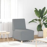 vidaXL Canapea Scaun fără brațe, gri deschis, 55 cm, material textil vidaXL Canapea Scaun fără brațe, gri deschis, 55 cm, material textil